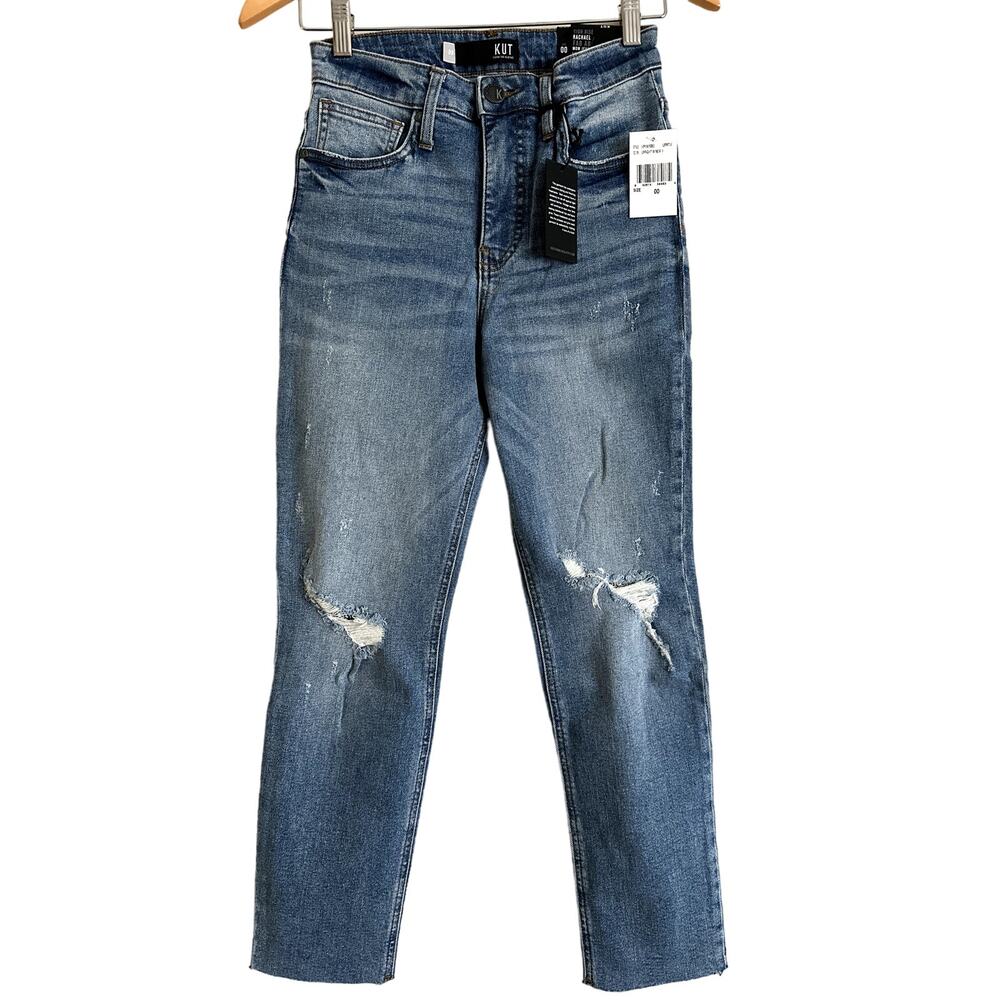 Kut From The Kloth-High Rise Rachael Fab Ab Mom‎ Jean-Size 00-NWT